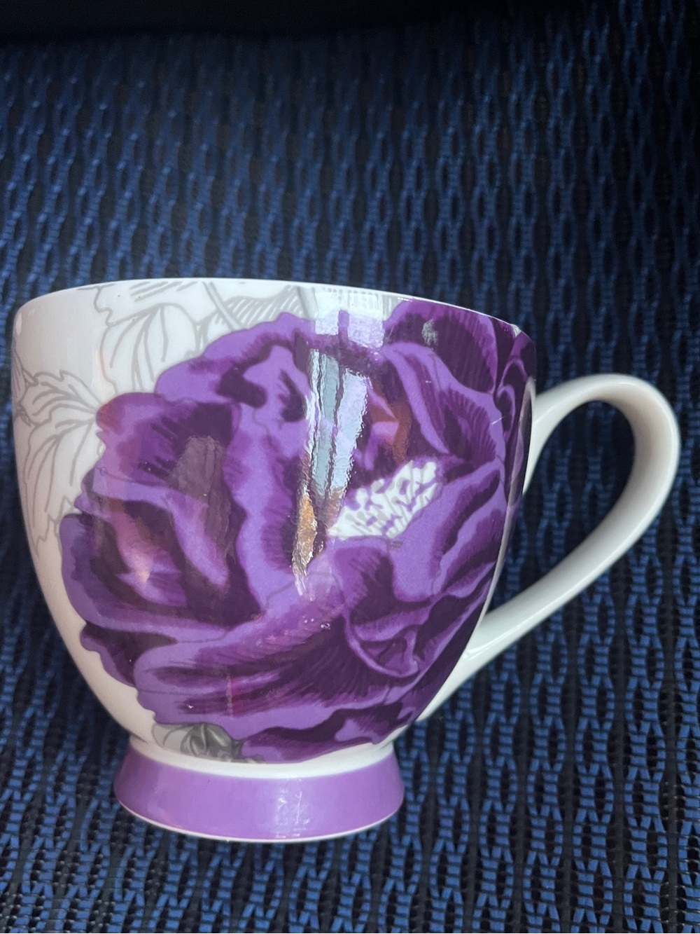 Portobello By Inspire Purple Floral Butterfly Bone China Large Mug Cup England D